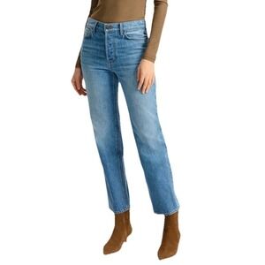 Veronica Beard Women Cropped Straight High Rise Jeans Blue Sz 31 LA USA Designer
